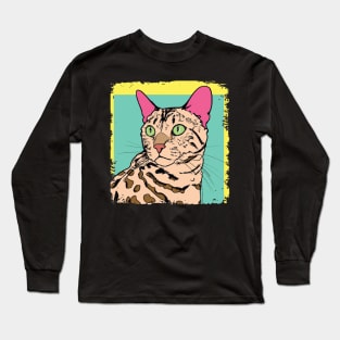 Ocicat Pop Art - Cat Lover Gift Long Sleeve T-Shirt